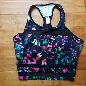 XL Fabletics Crop Tank w Built in Sports Bra